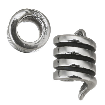 Bead spiral with surgical steel snake