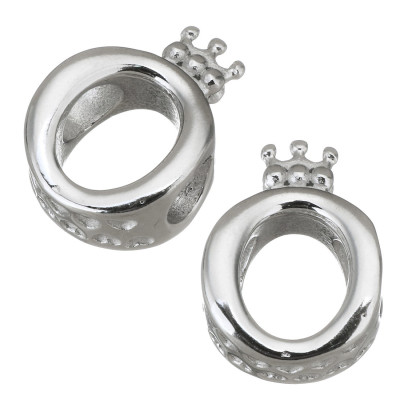 Bead ring with surgical steel crown