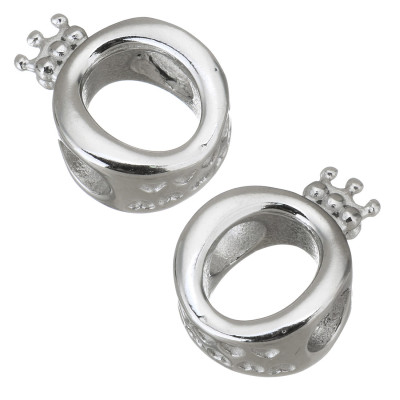 Bead ring with surgical steel crown