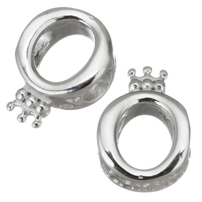 Bead ring with surgical steel crown