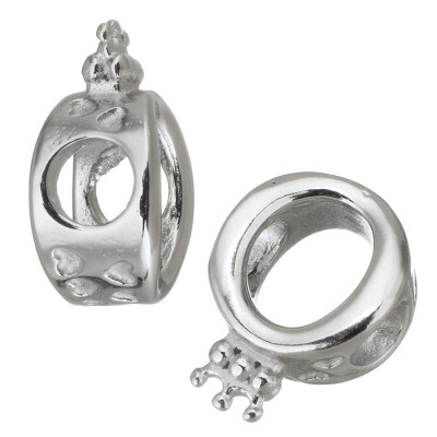 Bead ring with surgical steel crown