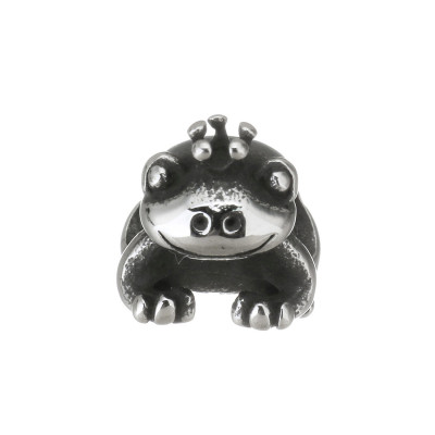 Bead frog with surgical steel crown