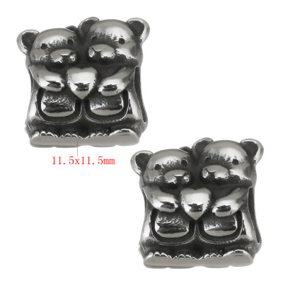 Bead teddy bears of surgical steel