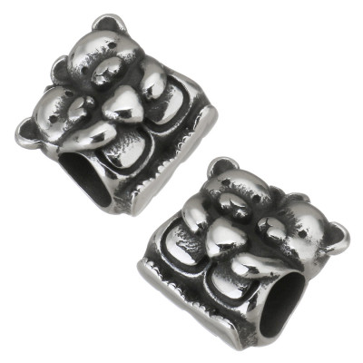 Bead teddy bears of surgical steel