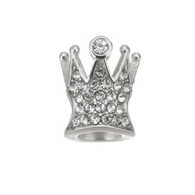 Crown with crystal color rhinestones made of surgical steel
