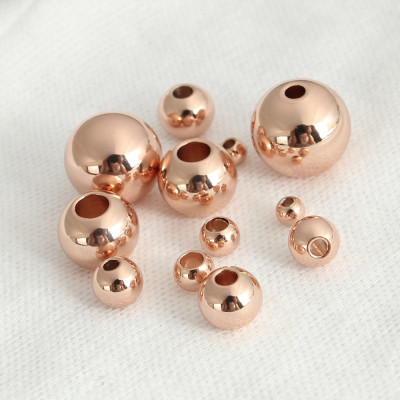 Bead in galvanization Rose Gold 3 x 4mm of surgical steel