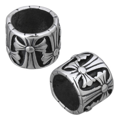 Bead with surgical steel crosses