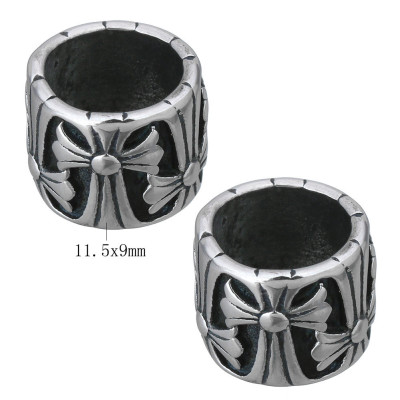 Bead with surgical steel crosses