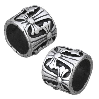 Bead with surgical steel crosses