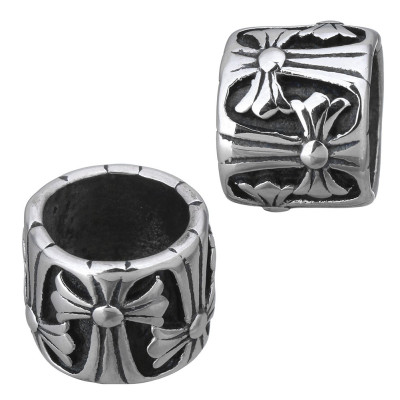 Bead with surgical steel crosses