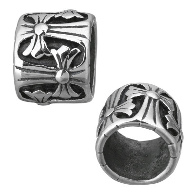 Bead with surgical steel crosses