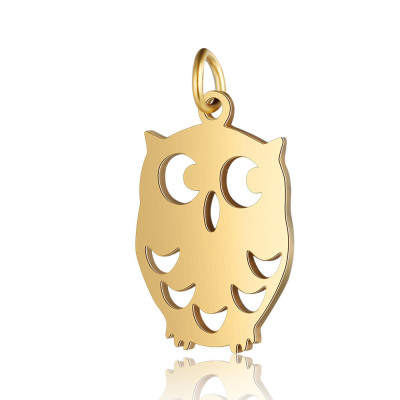 Surgical steel owl pendant two color variants