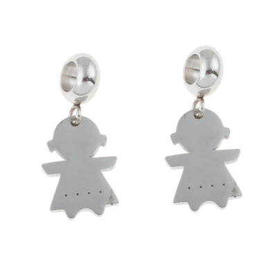 Eyelet pendant girl surgical steel