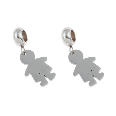 Eyelet pendant baby boy surgical steel