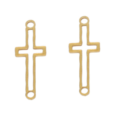 Cross connector in two color variants surgical steel