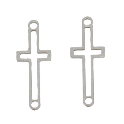 Cross connector in two color variants surgical steel
