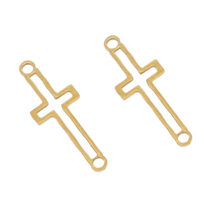 Cross connector in two color variants surgical steel
