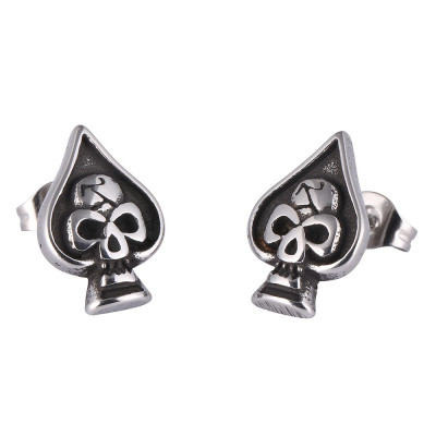 Surgical steel 316L skull earrings