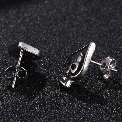 Surgical steel 316L skull earrings