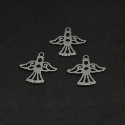 Pendant angel surgical steel two color variants