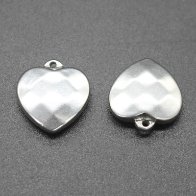 Surgical steel heart pendant
