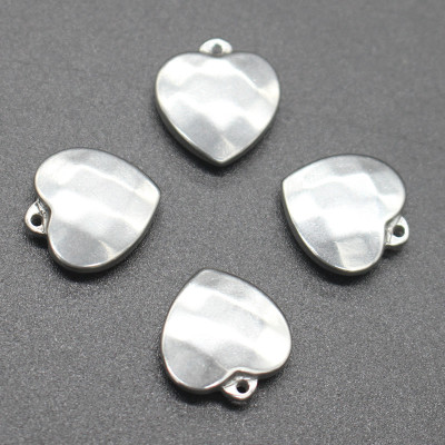 Surgical steel heart pendant