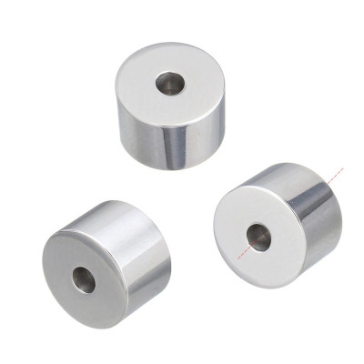 Bead with small draw-through 8 x 5mm from surgical steel