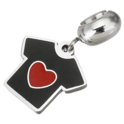 Eyelet pendant shirt with surgical steel heart