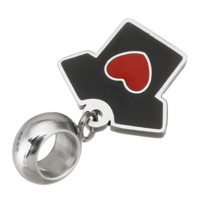 Eyelet pendant shirt with surgical steel heart