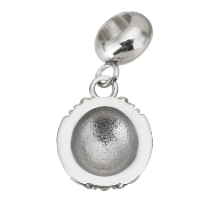 Eyelet pendant pink ladybug surgical steel