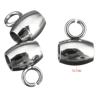 Bead with eyelet 7 x 9mm without surface treatment of surgical steel
