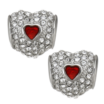 Korálek se šatony a barevným emailem z chirurgické oceli