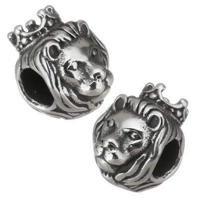 Bead with a large thread the lion king of surgical steel