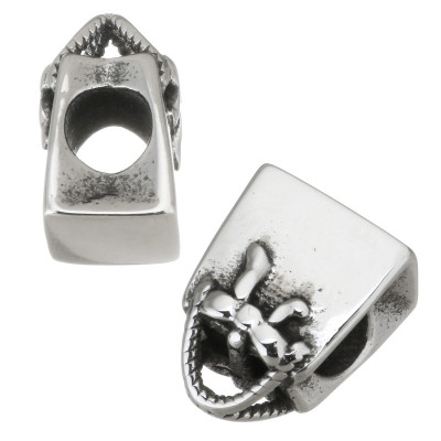 Bead with large drawstring handbag with surgical steel bow