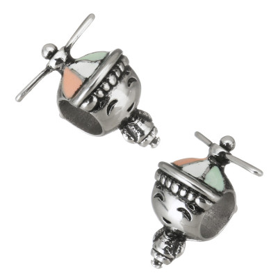 Bead with a large thread baby boy surgical steel