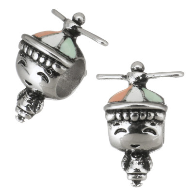 Bead with a large thread baby boy surgical steel