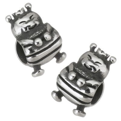 Bead with a large thread bee king surgical steel