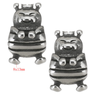 Bead with a large thread bee king surgical steel