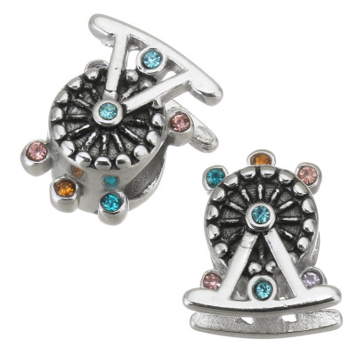 Bead with a large thread round lucky surgical steel