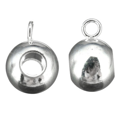 Bead with eyelet 6 x 11mm from surgical steel without surface treatment