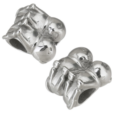 Bead two puppies surgical steel