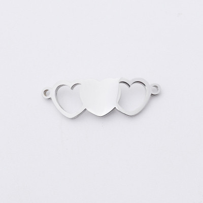 Heart connector selection of three variants of surgical steel