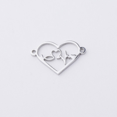 Konektor zamilované srdce tři varianty chirurgická ocel