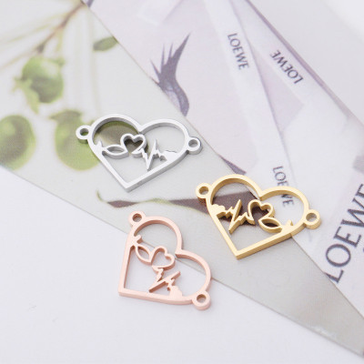 Konektor zamilované srdce tři varianty chirurgická ocel