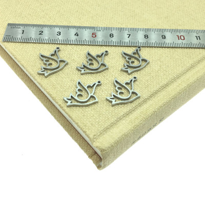 Surgical steel flying bird pendant