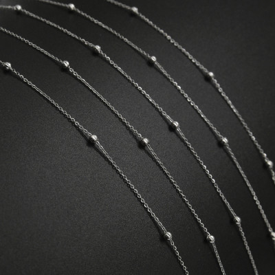 Fine chain with 3mm balls surgical steel