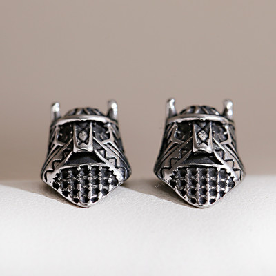 Bead knight's head three color variants of surgical steel