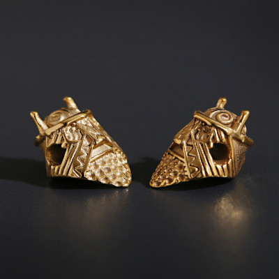 Korálek hlava rytíře tři barevné varianty chirurgická ocel