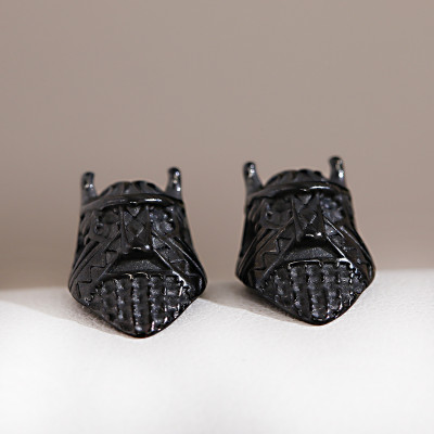 Bead knight's head three color variants of surgical steel