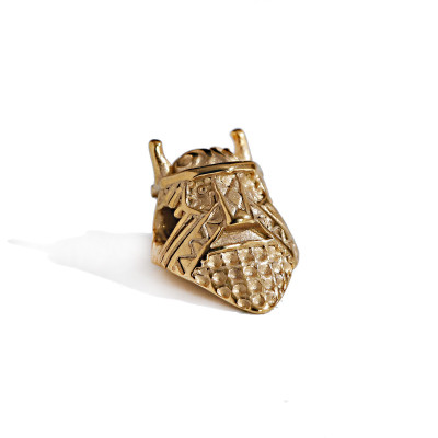 Korálek hlava rytíře tři barevné varianty chirurgická ocel